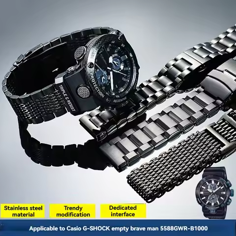 Fashion Watch Chain Modification for Casio G-SHOCK Air Hero Series 5588 GWR-B1000 Dedicated Solid St