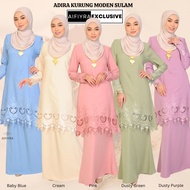 AIFIYRA Baju Kurung Moden ADIRA Sulam Patuh Syariah Nursing Wuduk Friendly