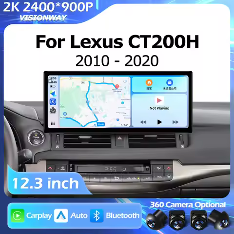 12.3 inch For Lexus CT200 CT200h 2010-2020 Car Radio Lntelligent Multimedia Player Android Auto Carp