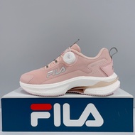 FILA Engine Girls Pink Comfortable Rotating Knob Lace-Free Cushioning Sports Jogging Shoes 5-J312Y-558