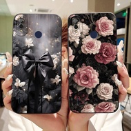 For Itel P33 Plus Lens Protective Casing Itel P33Plus Beautiful Bow Rose Painting Soft Silicone Phon