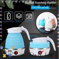 DAPHNE Electric Kettle, Mini Foldable Water Kettle, Portable 600ml Leakproof 110V/220V Silicone Kett