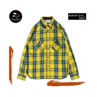★[SAMURAI JEANS] SAMURAI JEANS Rope Indigo Heavy Flannel Work Shirt [Authentic from Japan]