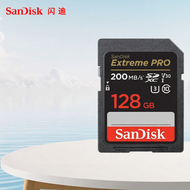 SanDisk | การ์ดหน่วยความจำกล้อง 8K UHS-II ความเร็วสูง 128GB V60