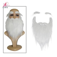[COD] Santa Beard Mustaches Novelty Dwarf Gnome Beard Xmas Santa Claus Beard for Adults Masquerade P