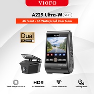 VIOFO A229 Ultra-W 2CH Dash Cam - Dual 4K HDR Sony STARVIS 2 With Waterproof Rear Camera