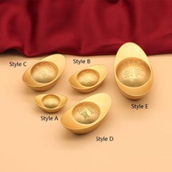 [svzfjuv] Yuan Bao Gold Ingot Decoration Desktop Ornament Charm Gold Ingot Decoration Mascot Yuan Ba