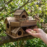 GUADALUPE Wooden Bird House, 3 Chambers Bird Villa Nest
