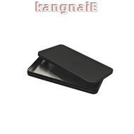 KANGNAI Coin Box, Matal Flat Bottom Bill Box, Portable With Lid Black Currency Organizer Storing Cur