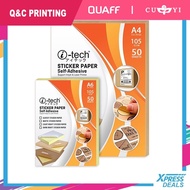 ️[1 PACK] A4 Size I-Tech Sticker Paper Self Adhesive Itech | QNC