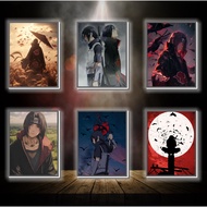 Uchiha Itachi 3D color-changing LED light painting - ANIME 3D LED light painting for desk and night 