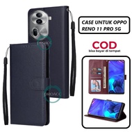 Case hp for OPPO RENO 11 PRO 5G flip wallet leather case Premium flip case Casing hp flip cover