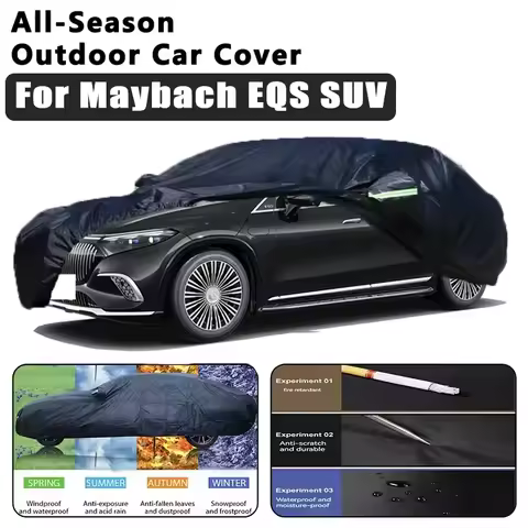 For Maybach EQS SUV Car Covers Outdoor Waterproof Dustproof Sun Rain Snow Protection Thick Oxford Cl
