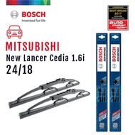 Bosch ใบปัดน้ำฝน Mitsubishi New Lancer Cedia ปี 2001-2007 ขนาด 24/18 นิ้ว รุ่น Advantage