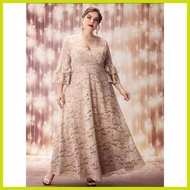◳ ✷ ¤ ◬ plus size elegant lace maxi dress ninang dress