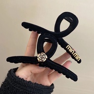 13cm velvet shark clip, fashionable half-head clip, hottrend women's hair clip 86A