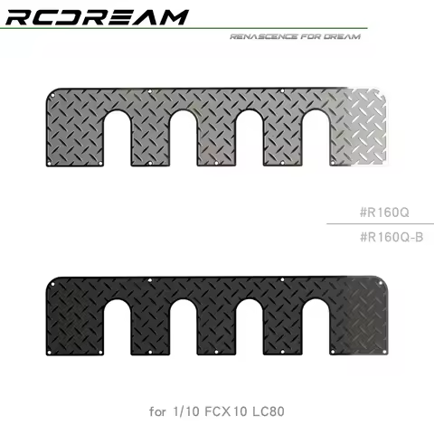RCDream 1/10 Protective Sheet Chequered Plate Metal Decorative for FCX10 LC80 Roof Rack Front End Up