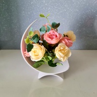 Tanaman Hiasan Bunga Mini Gelas Pajangan Ruang Tamu Bunga Artificial Bunga Hias Meja Tamu Bunga Pajangan Meja Tamu Bunga Pajangan Murah Bunga Dekorasi Rumah Bunga Palsu Minimalis