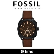 [Official Warranty] Fossil FS6101 Men's Leather Watch 44mm Water Resistant Watch Jam Tangan Lelaki J