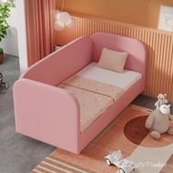 💯buaian baby Guangsong Carpentry Children's Bed Girl Princess Bed Baby Splicing Bed Single Bed with Fence Small Bed Spli