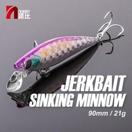 Noeby New Arrival 9cm 21g Sinking Minnow Baits Artificial Spinning Fishing Lure Wobblers NBL9496