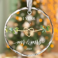 1st Anniversary Paper Gifts 1 Year Ornament,Gifts for First Anniversary,1st Wedding Gift for Couples
