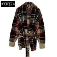 Polo Ralph Lauren 羊毛格紋針織開襟衫，L 碼 [二手]