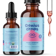 JoySpring Genius Drops Brain Supplement for Kids and Calm Kids Supplement - GABA L-Theanine Suppleme