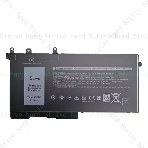 93FTF Battery for Dell Latitude 5280 5480 5580 5590 5490 5288 5290 5488 US 51Wh