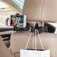 Car multi-functional mobile phone holder Car hook creative rear headrest hook Car lock type mobile phone holder