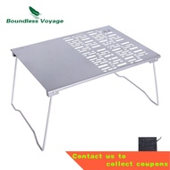 YQ2 Boundless Voyage Titanium Grill Camping Folding Table Frying Plate Tray Small Charcoal Rack Lightweight Outdoor BBQ