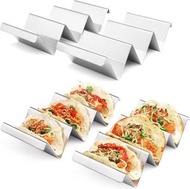 全城熱賣 - W型不锈钢墨西哥薄饼夹 【2個裝】taco holder玉米卷煎饼架 春卷盤