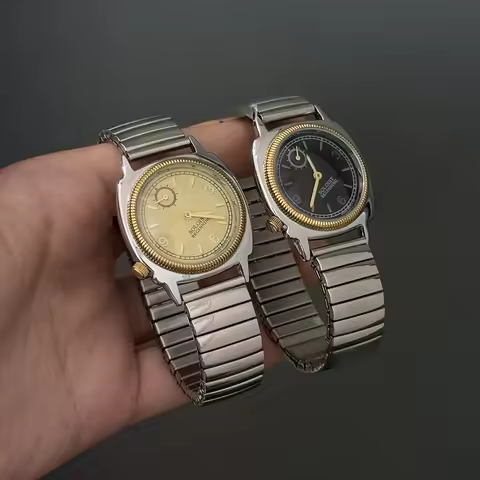 Vintage watch spring strap women's watch independent second dial retro light luxury fashion niche qu