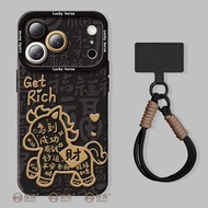 手机壳phone case有钱马适用苹果16|17Promax手机壳15|14天使眼13新年12防摔11高级新品26.1.6