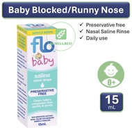 FLO Baby Saline Nasal Drops 15mL