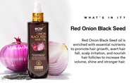 WOW Onion Hair Oil With Black Seed Oil Extracts 200ML - Onion &amp; Black Seed Oil With Almond Castor Jojoba &amp; Coconut Oil
