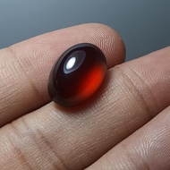 Batu Akik Red Garnet Top Giwang Bodyglass Kristal