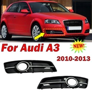 For Audi A3 2010 2011 2012 2013 Car Front Bumper Fog Light Cover Fog Lamp Frame Grille Auto Accessor