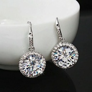 Anting Moissanite Asli Berlian Anting Gra Sertifikat Anting Ori Perak