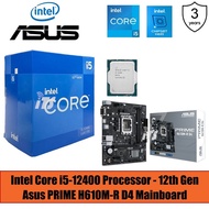 Intel Core i5-12400 Bundle Asus PRIME H610M DDR4 LGA1700 Mainboard (PWP)