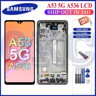 Original AMOLED LCD For Samsung Galaxy A53 5G A536B A536U LCD with Frame Display Touch Screen Digiti