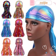 ZAIJIE Durag Cap Fashion Adjustable Headwear Bandana Chemo Pirate Cap Hip Hop Cancer Head Scarf