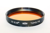 O-2.8x O-2,8x 72mm 橙色鏡頭濾鏡 72x0.75 USSR KMZ