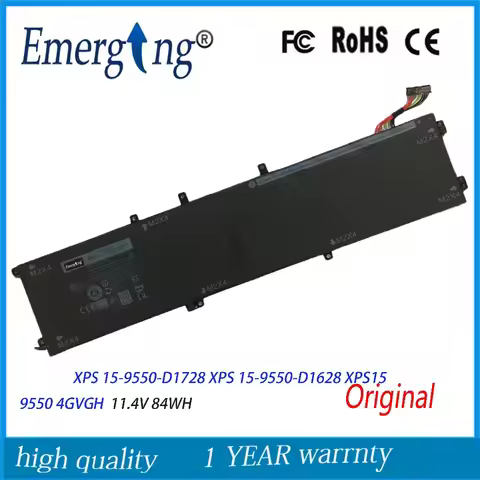 Laptop Battery for Dell XPS 15-9550-D1828T 1P6KD T453X 4GVGH Precision 5510 XPS15 9550 XPS 15 11.4v 