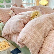 cod Leaf Print Brushed Duvet Cover Bed Sheets Set Thicken Fabric Queen/King Size Bedding Cover Full 
