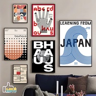 Bauhaus Large Wall Poster 30x40 a3 Wooden Frame Wall Poster