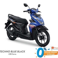 new honda beat cbs 2022 sepeda motor - blue black depok-bekasi