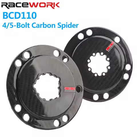 RACEWORK Carbon Chainring Spider BCD110 4/5-Bolt Crank Chainring Adapter Ultralight Direct Mount Con