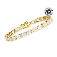 Ross-simonsRoss Simons Opal Tennis Bracelet 18kt Pure Gold Sterling Silver 8 Inch