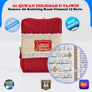Alquran Terjemahan dan Tajwid Warna Resleting Al Quran Wanita Samara Ukuran Kecil A6 Halim Quran